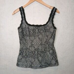 White House Black Market Tank Top Cami Women's XS Lace Romantic Fairy Grunge